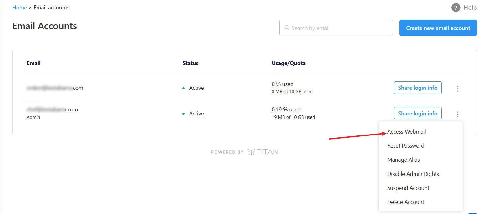 access webmail